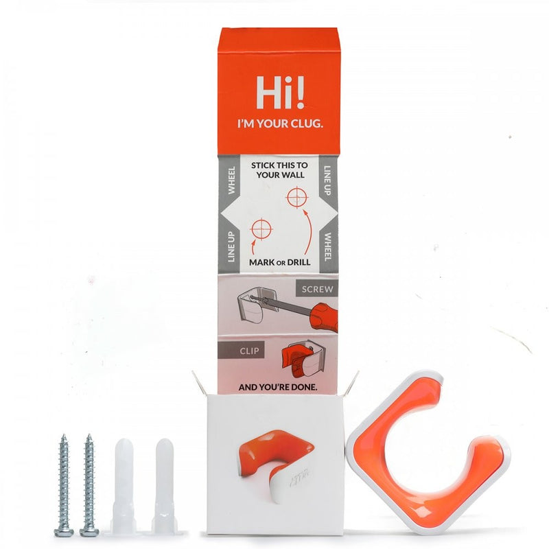 Soporte de Bicicleta para Pared Clug Naranjo